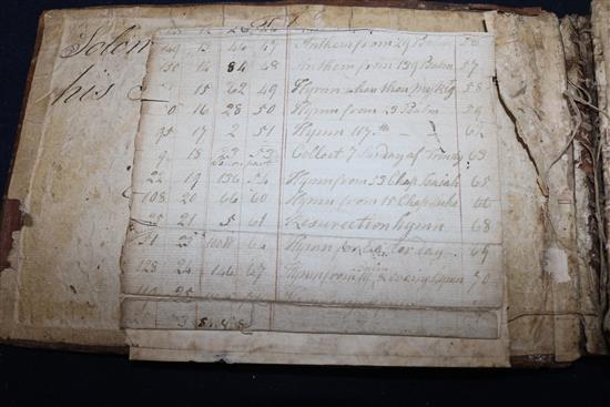 A leather music album, autograph album, spectacles and pen, etc.